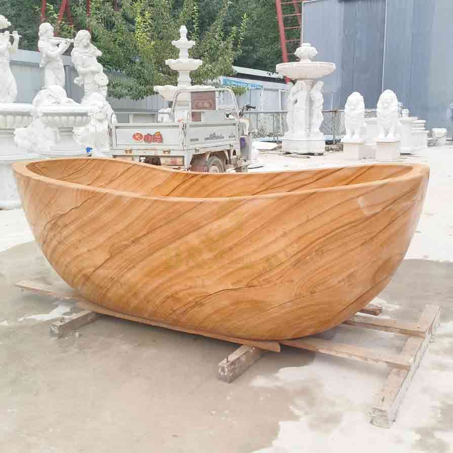 Luxury Natural Stone Bathtub Sculpture For Sale: Hotel Custom Project DZ-573