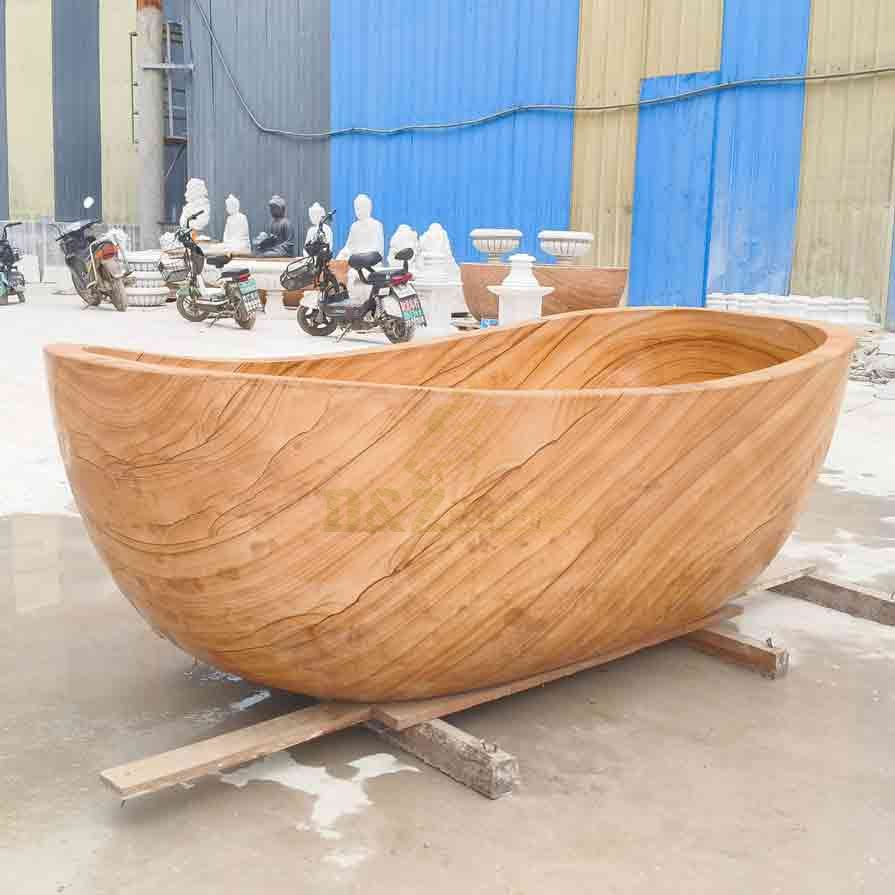 Luxury Natural Stone Bathtub Sculpture For Sale: Hotel Custom Project DZ-573