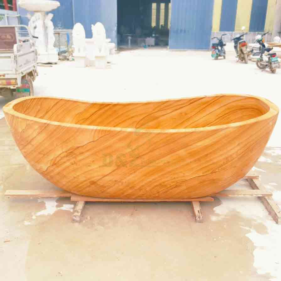 Luxury Natural Stone Bathtub Sculpture For Sale: Hotel Custom Project DZ-573