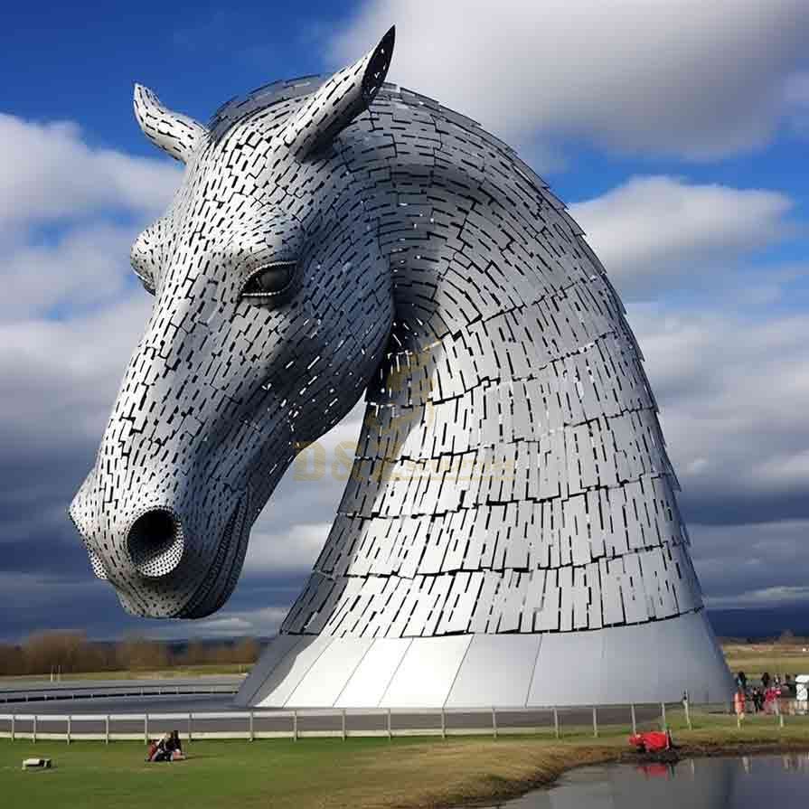 Giant Stainless Steel Horse Head Sculptures for Sale - Love Theme DZ-579