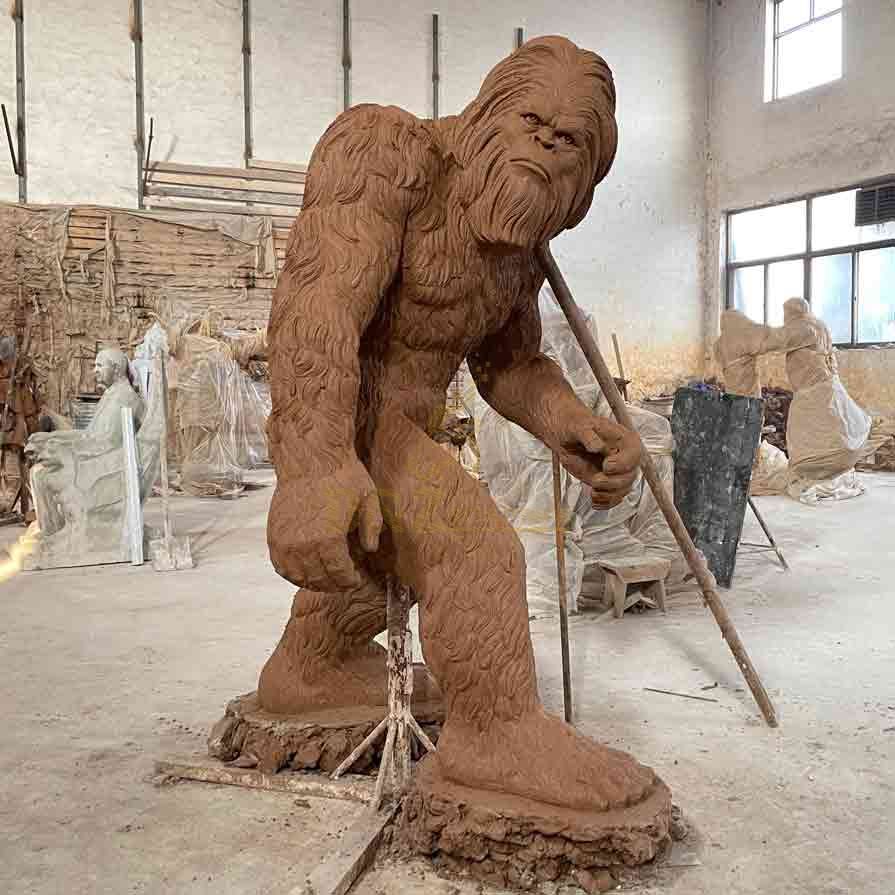 Large Bronze Bigfoot Statue for Sale Clay mold