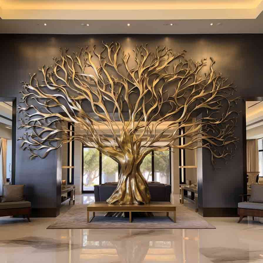 Large Metal Tree Wall Sculpture Metal Wall Art Decor DZ-585