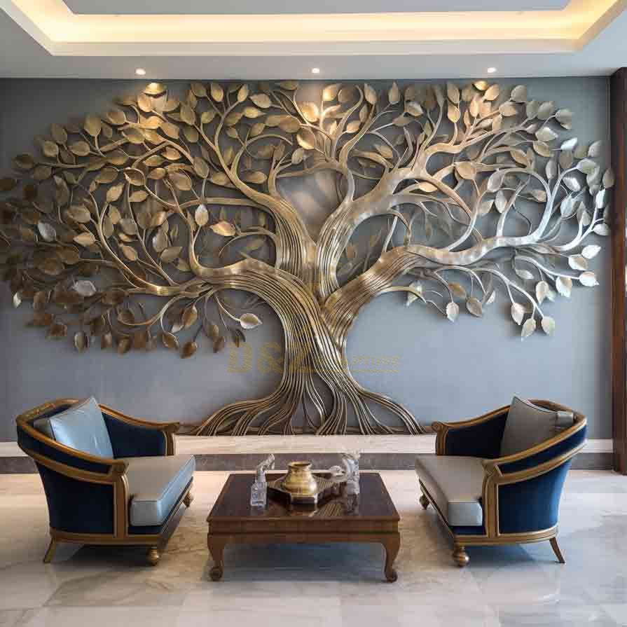 Large Metal Tree Wall Sculpture Metal Wall Art Decor DZ-585