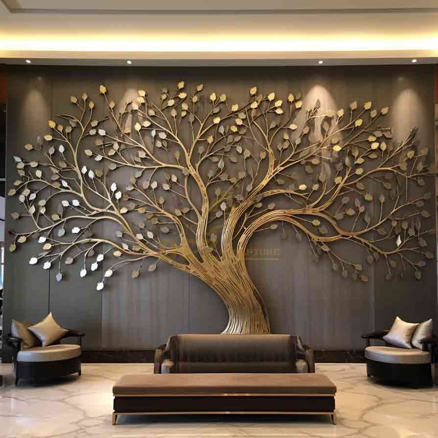 Large Metal Tree Wall Sculpture Metal Wall Art Decor DZ-585