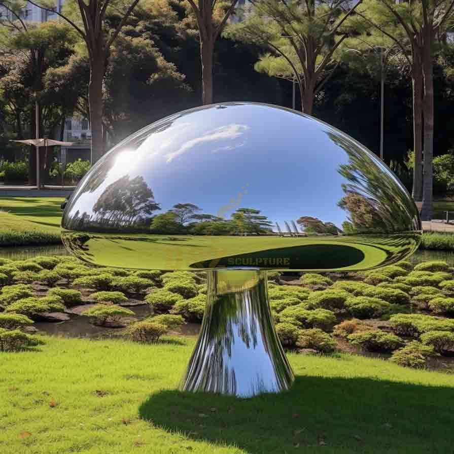 Stainless steel giant mushroom art sculpture for garden DZ-593