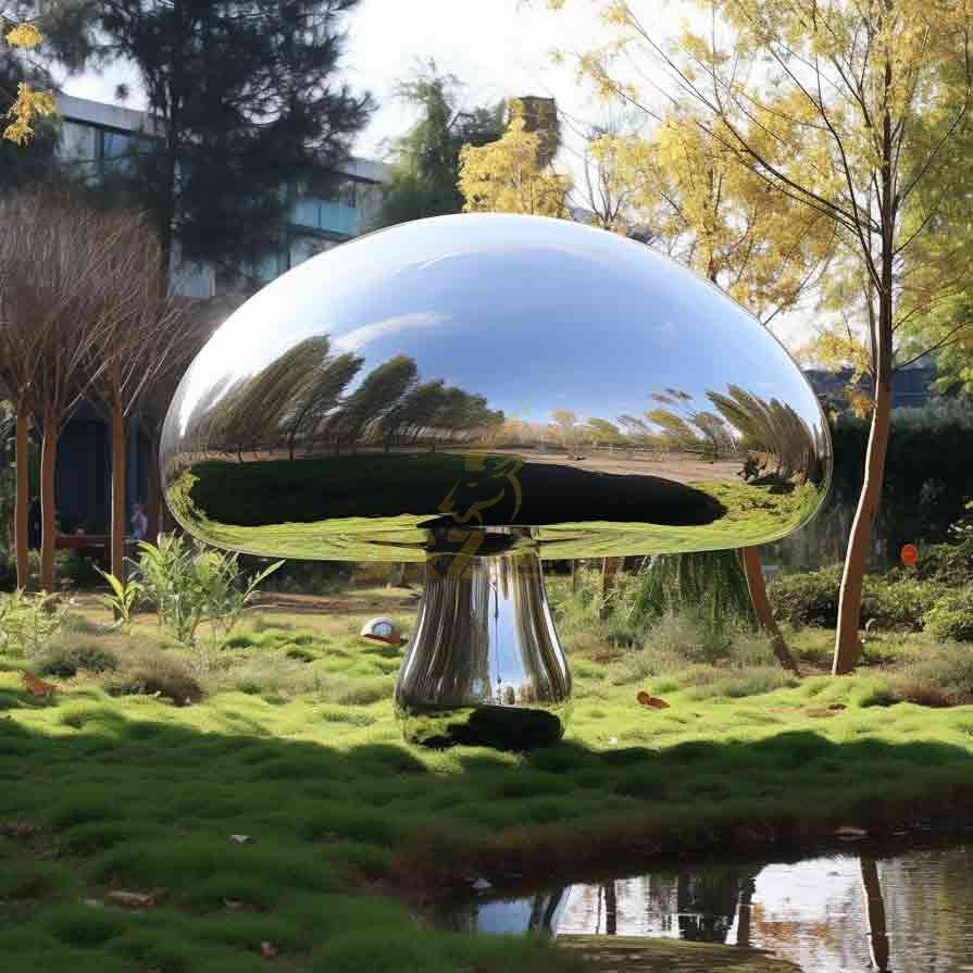 Stainless steel giant mushroom art sculpture for garden DZ-593