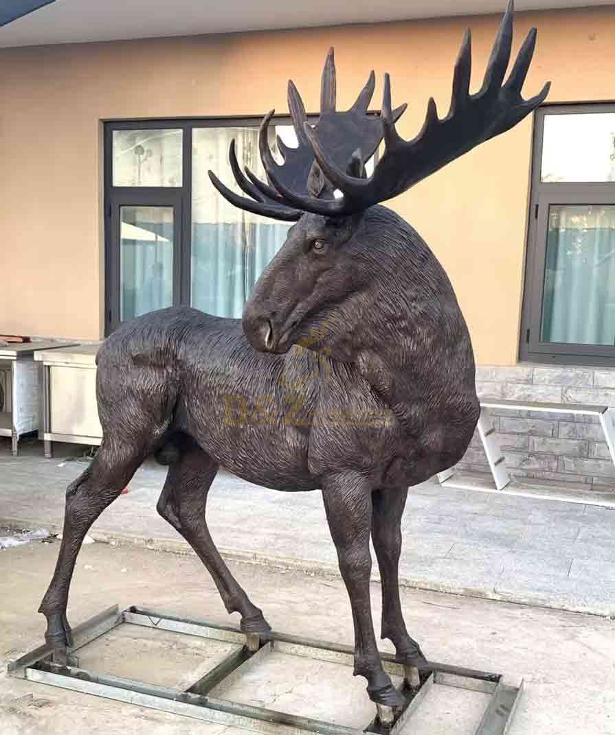 Large Outdoor Garden Bronze Moose Statue For Sale DZ-599