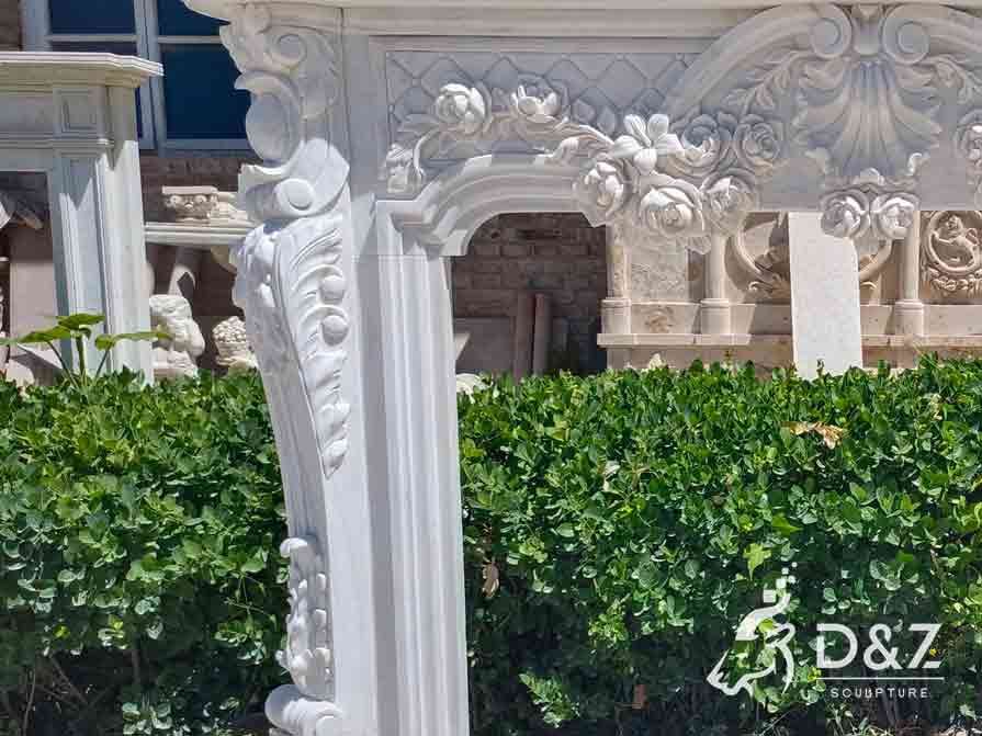 Ready Stock: Fangshan white fireplace mantel decor sculpture for sale DZ-605