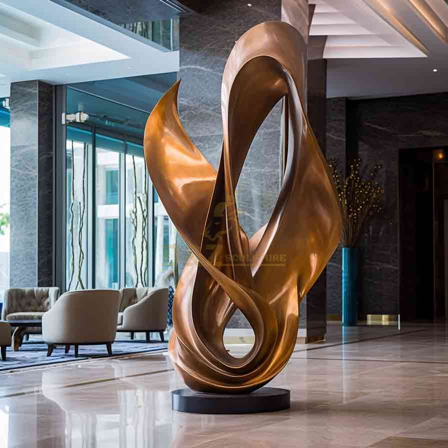 Modern abstract bronze art sculpture for hotel project DZ-611