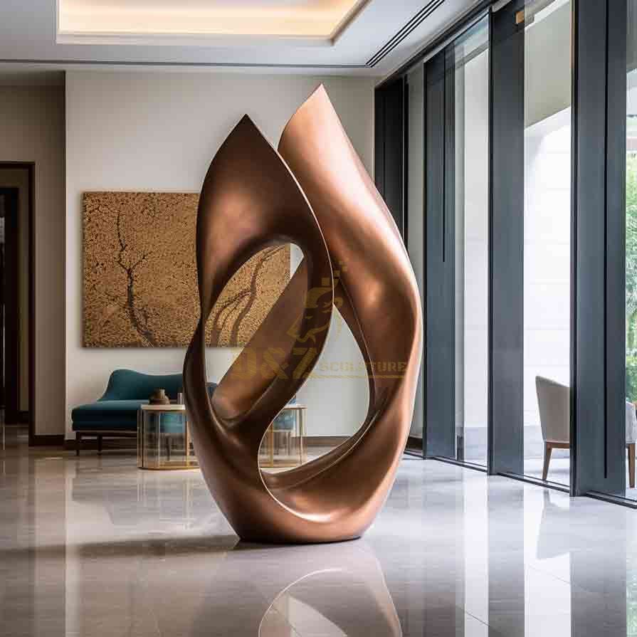 Modern abstract bronze art sculpture for hotel project DZ-611