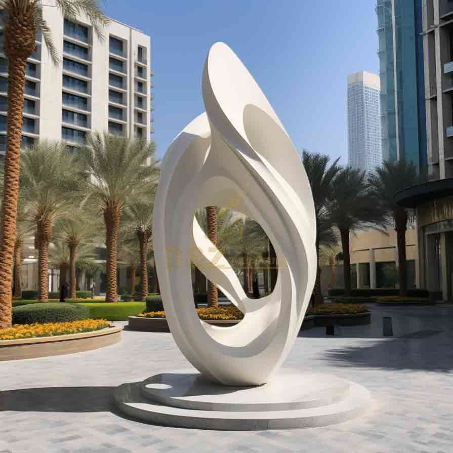 Large white marble art city sculptures in city gardens DZ-612