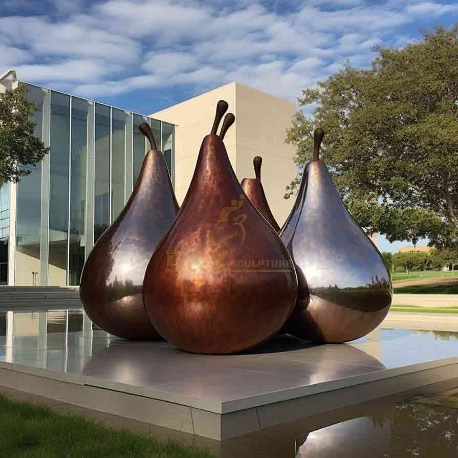 metal pear sculpture