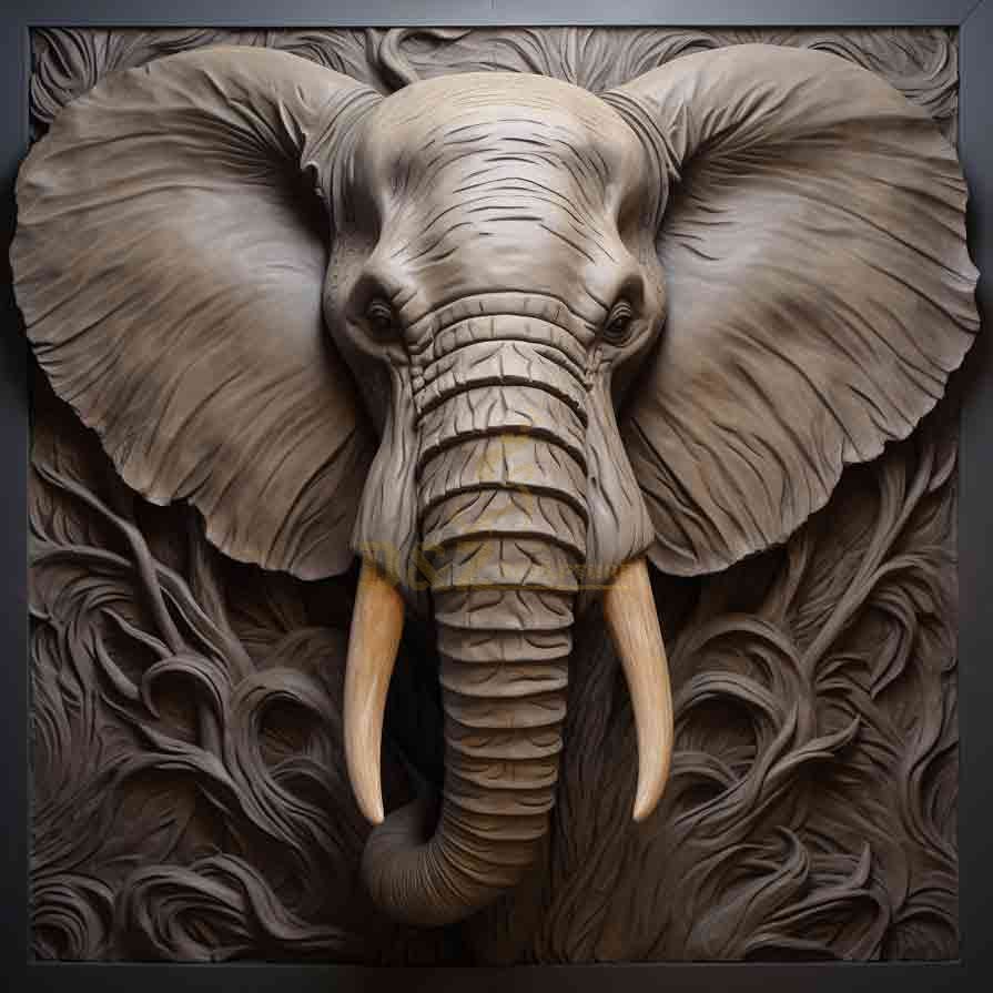 Elephant Relief Sculpture