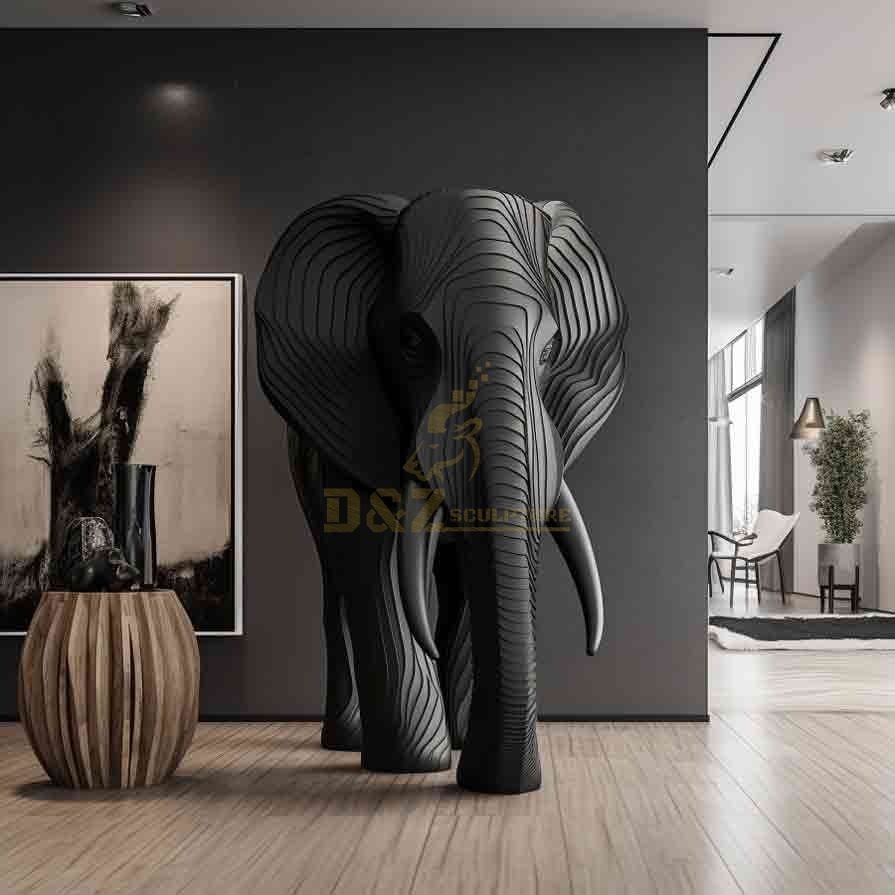 Black Elephant Statue