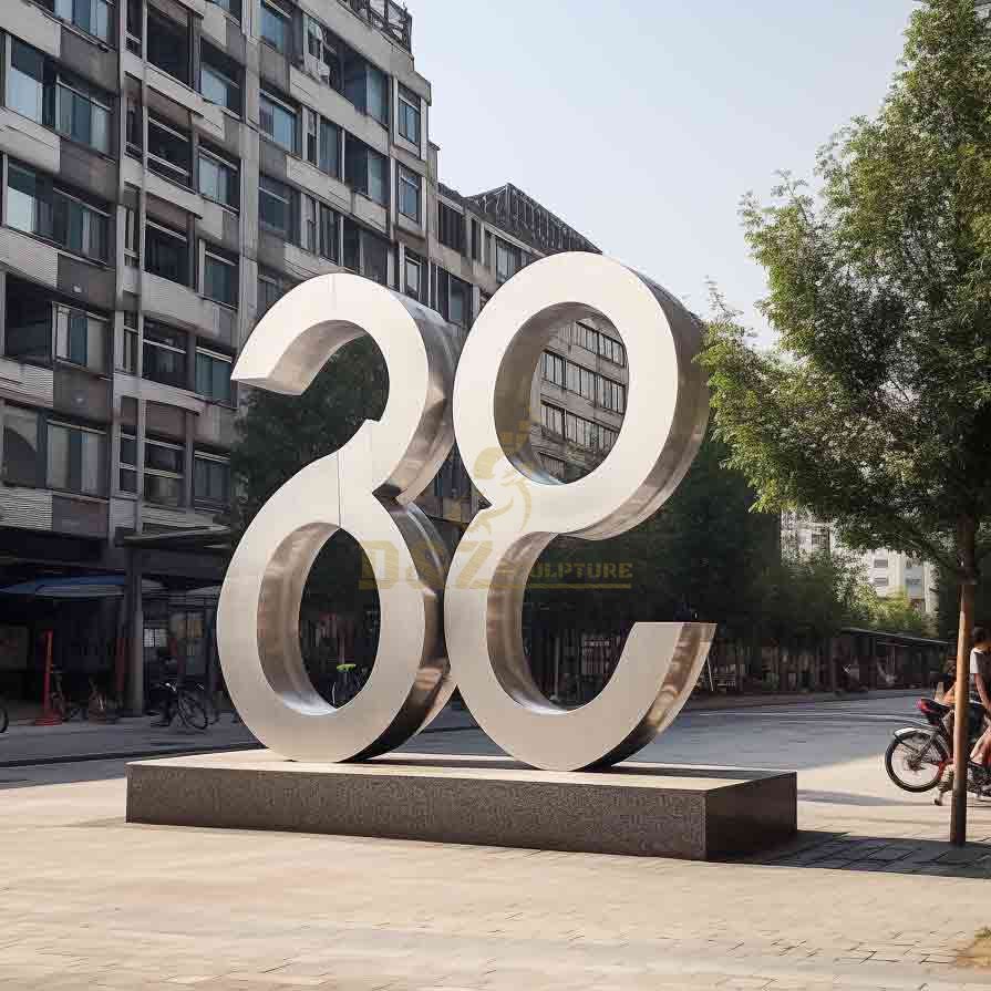 Large Stainless Steel Letter Sculpture Sign Art DZ-632