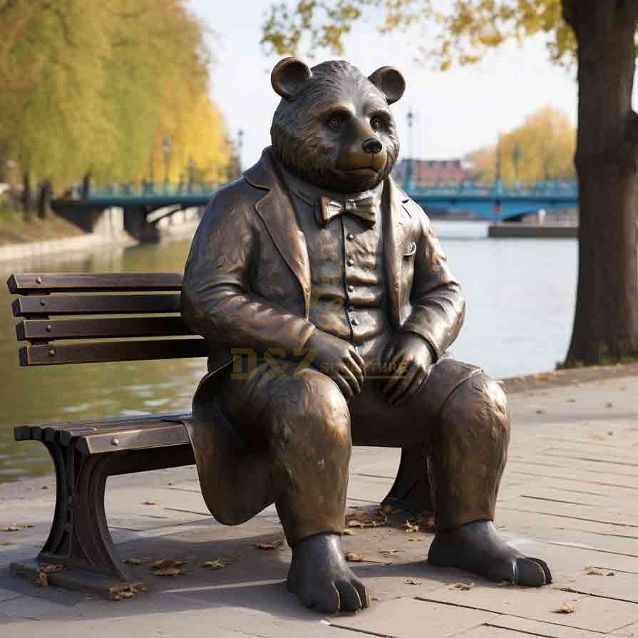 Life Size Bronze Bear Statue - Mr Bear Series Sculpture DZ-642