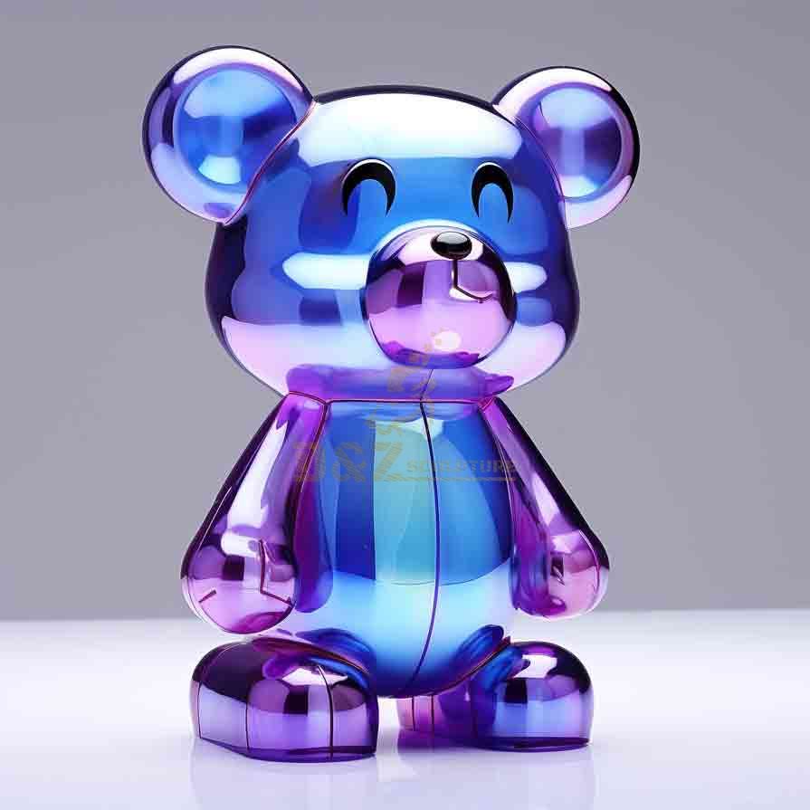 Blue bear sculpture