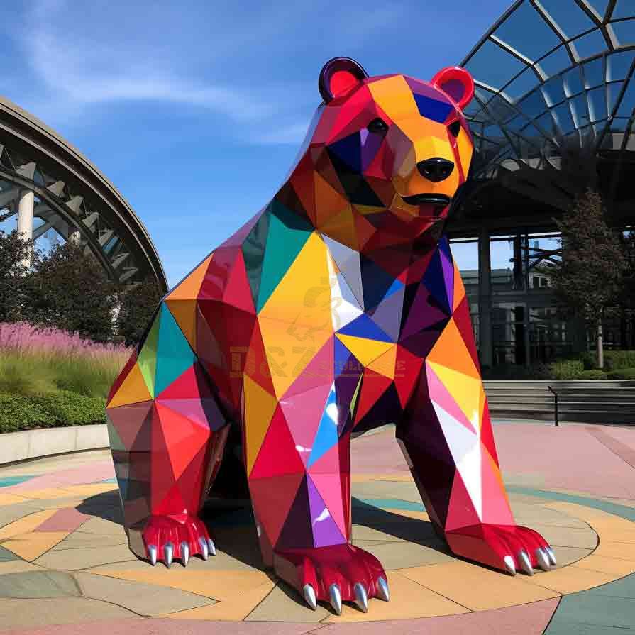 Abstract bear sculpture