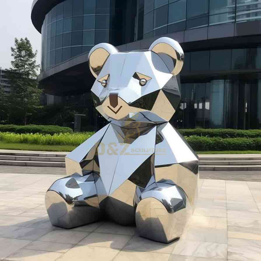 Geometric bear sculpture art