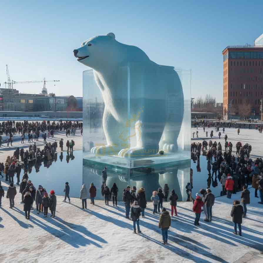 Polar bear sculpture