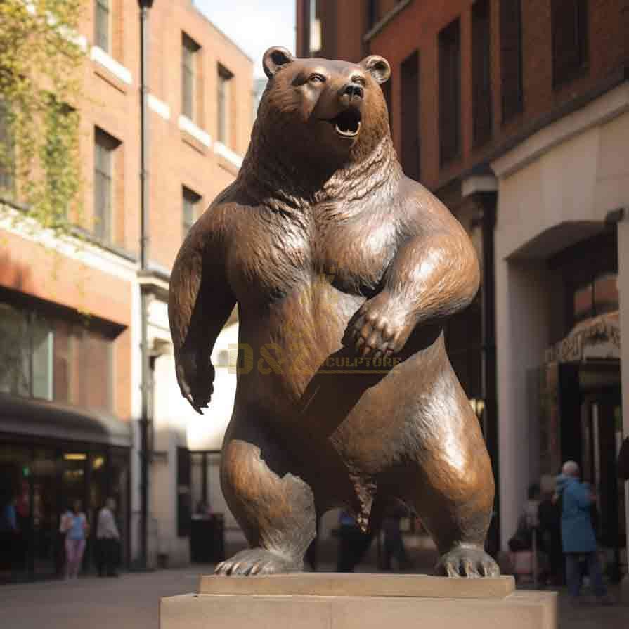 Bronze bear statue