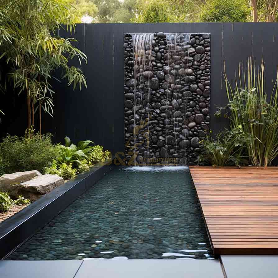 Modern wall fountain for garden decor