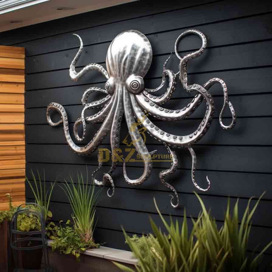 Large octopus wall sculpture