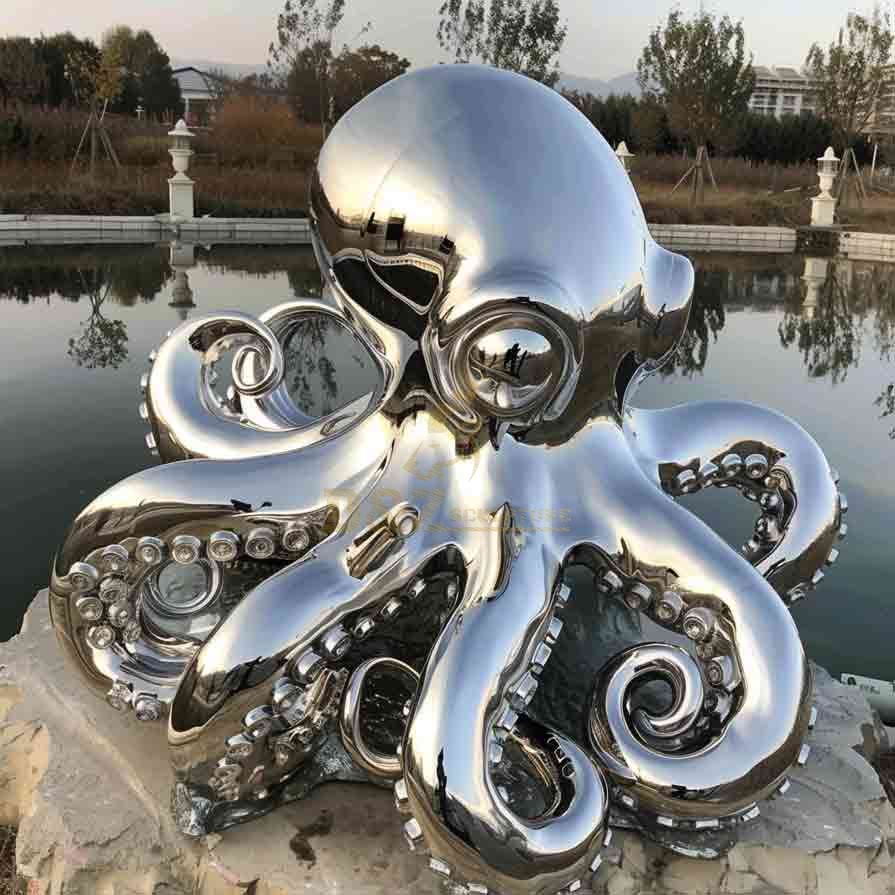 Garden octopus sculpture