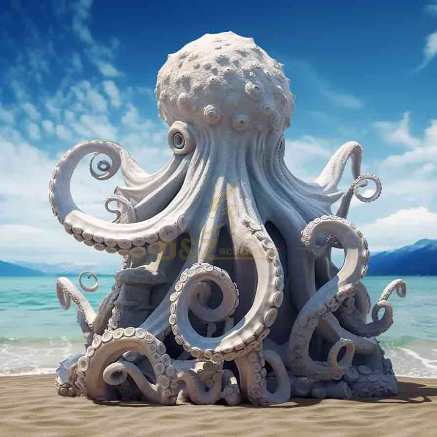 White octopus sculpture