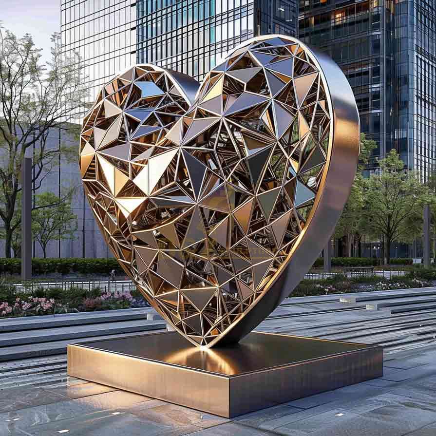 Abstract heart sculpture