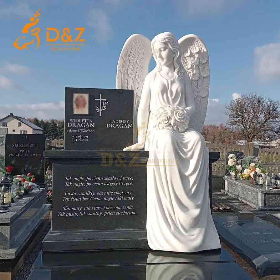 Marble Tombstone Angel Statue