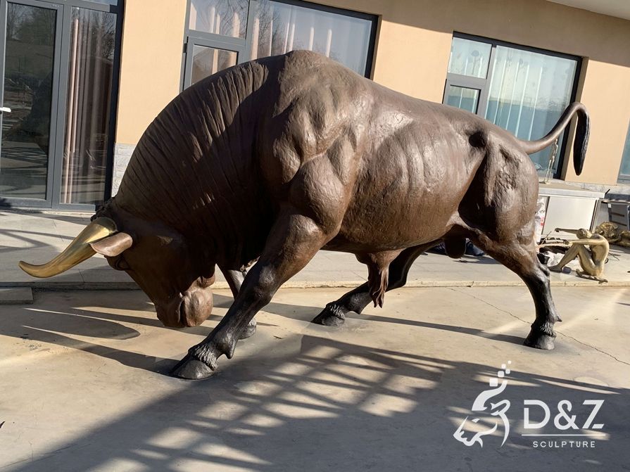 bronze bullfighting statue