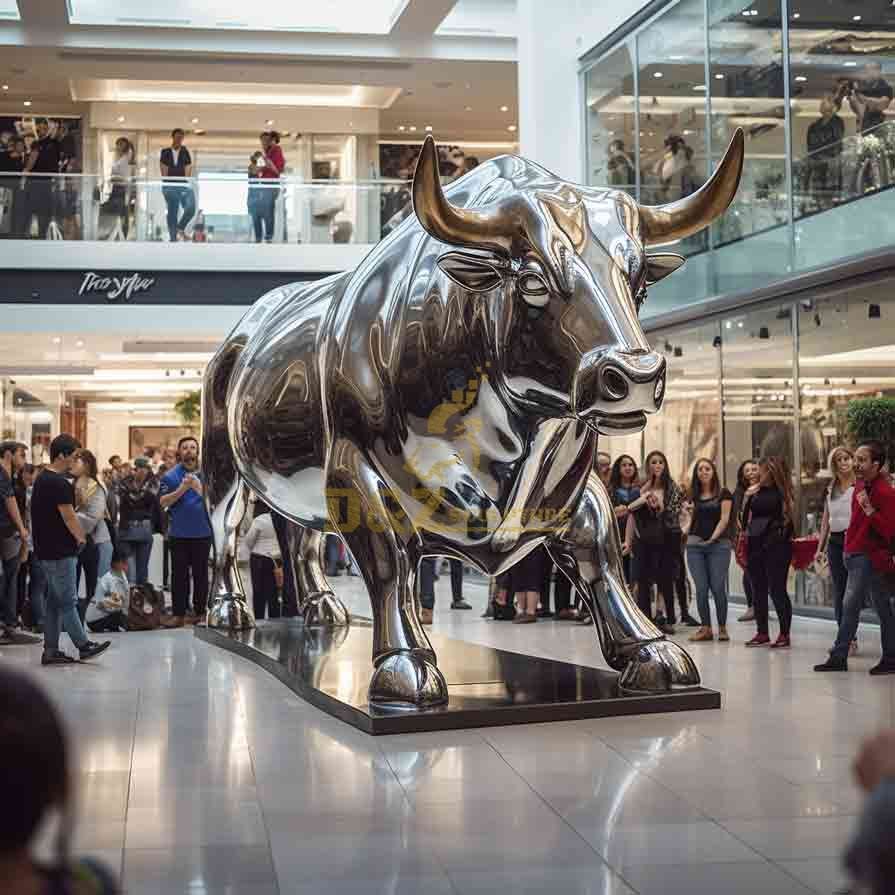 Metal Bull Sculpture