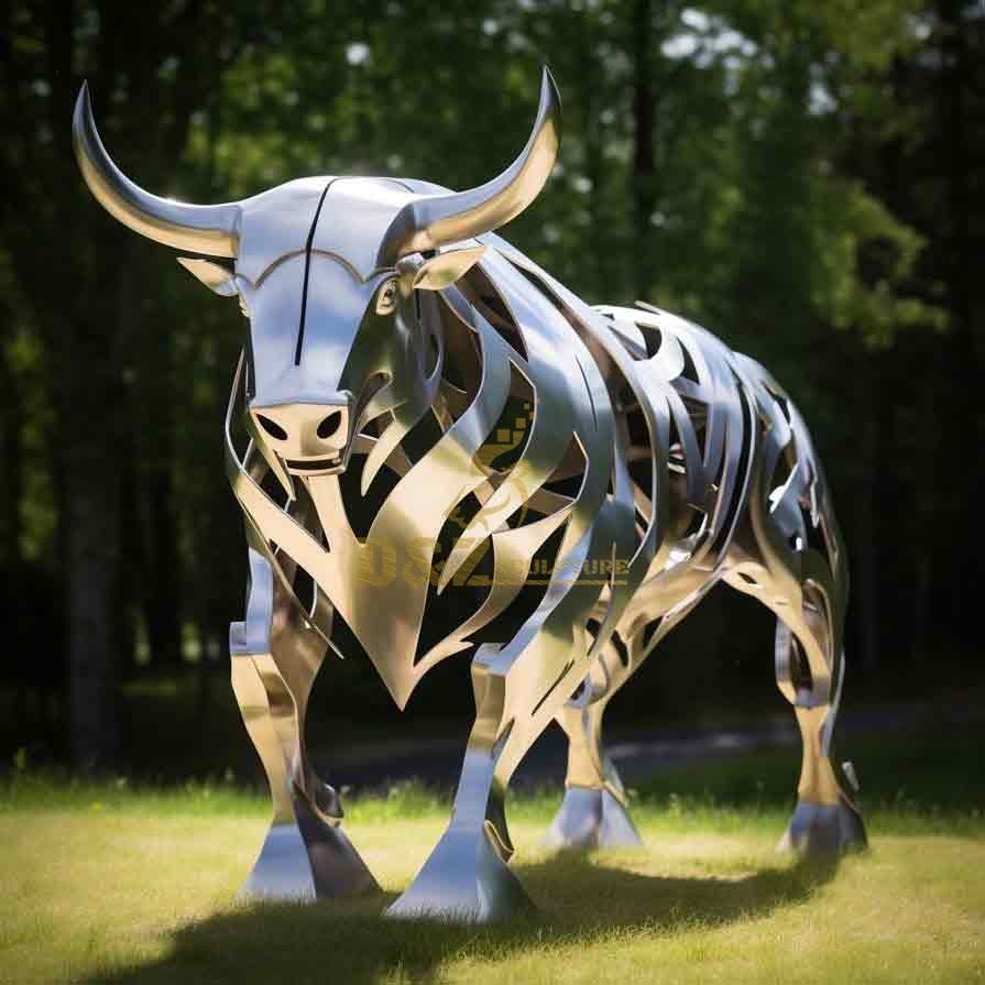 abstract bull sculpture