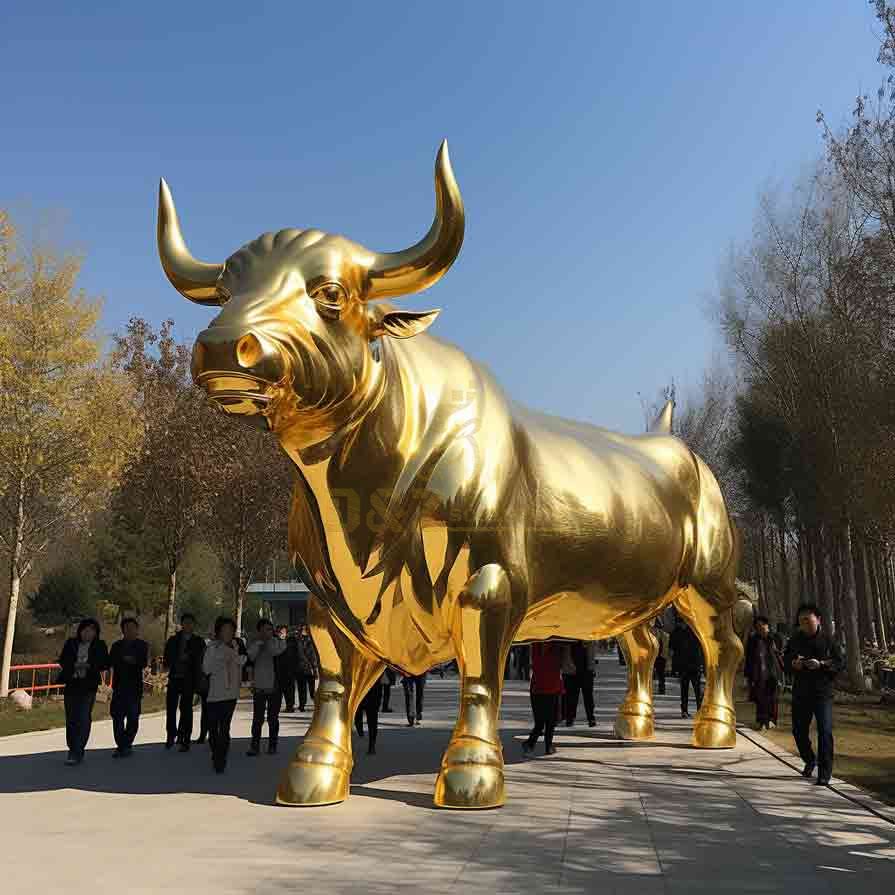 golden bull statue