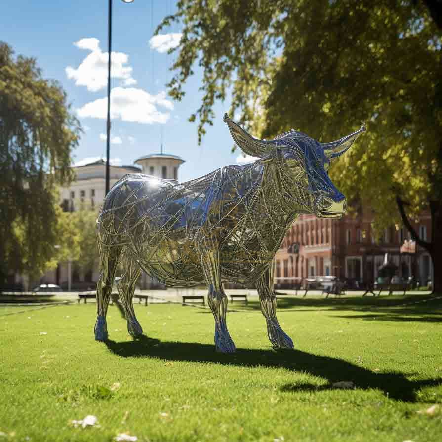 Modern bull sculpture