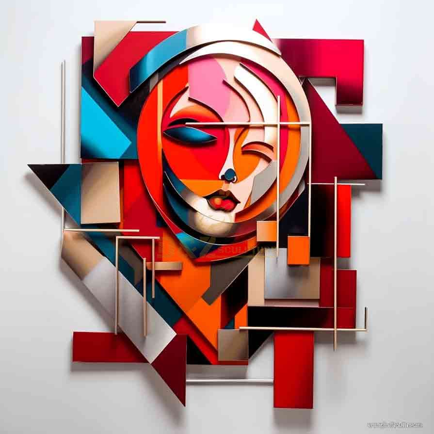 Geometric Face Sculpture