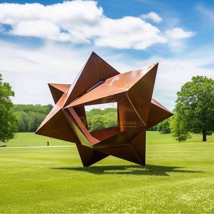 Geometric star sculpture