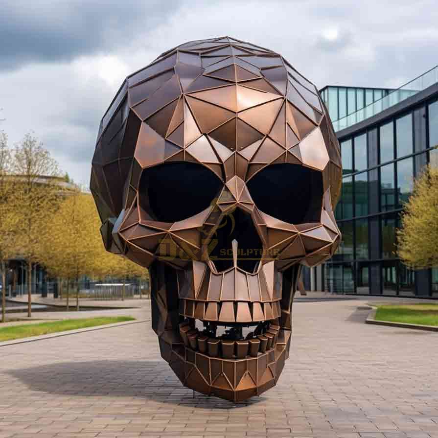 Geometric Skull Sculpture