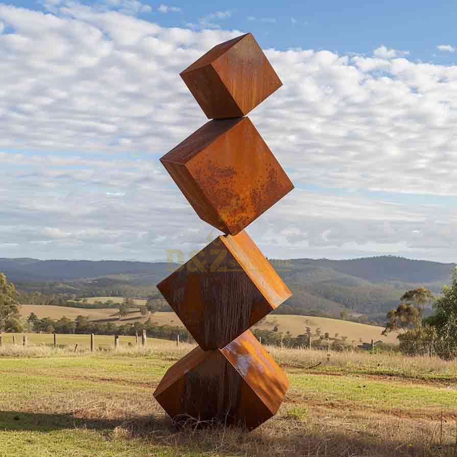 Geometric art sculpture