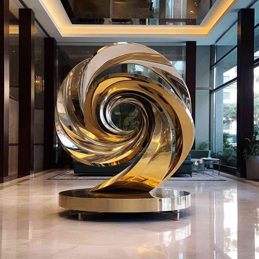 Stainless Steel Vortex Sculpture - Hotel Restaurant DZ-669