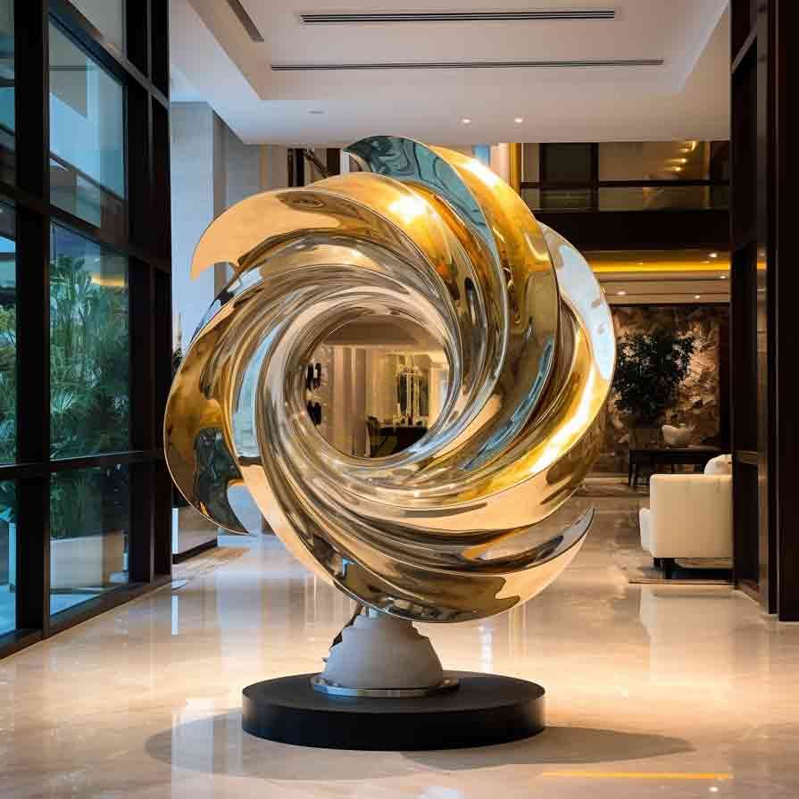 Stainless Steel Vortex Sculpture - Hotel Restaurant DZ-669