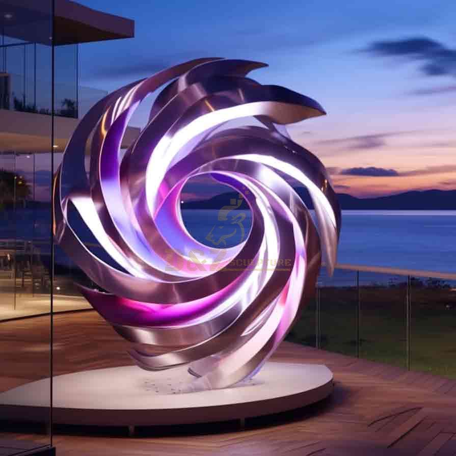 Stainless Steel Vortex Sculpture - Hotel Restaurant DZ-669