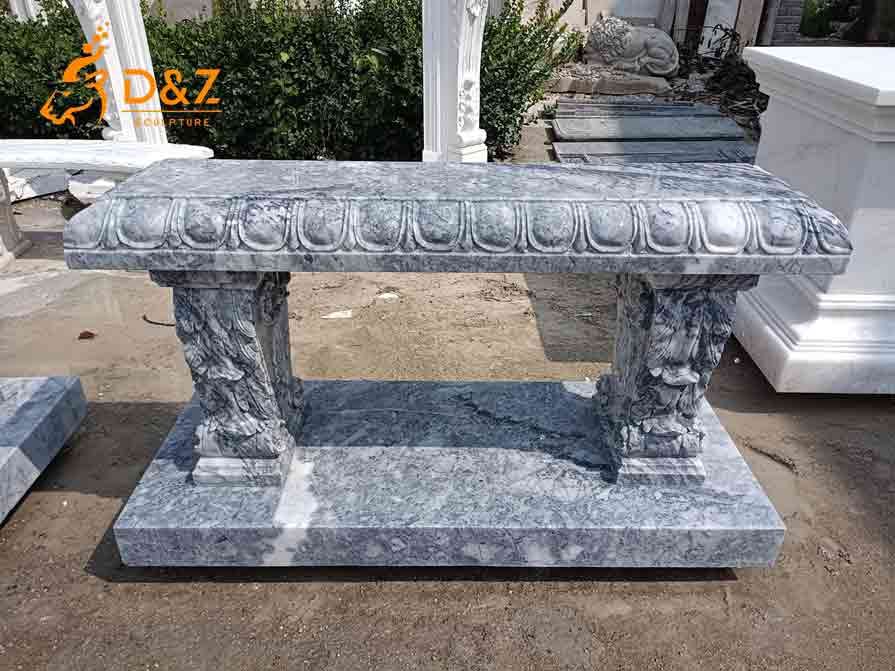 Custom Large Marble Bench Sculpture