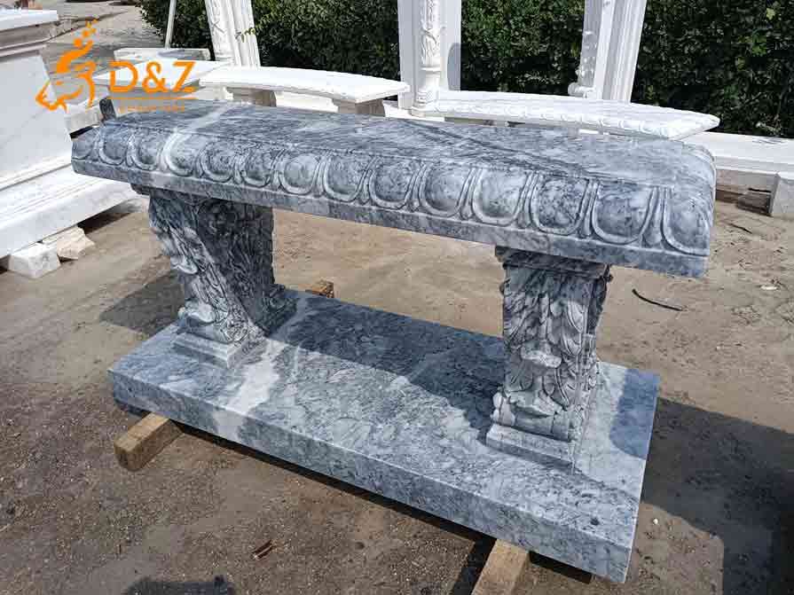 Large Marble Sculpture Bench For Sale