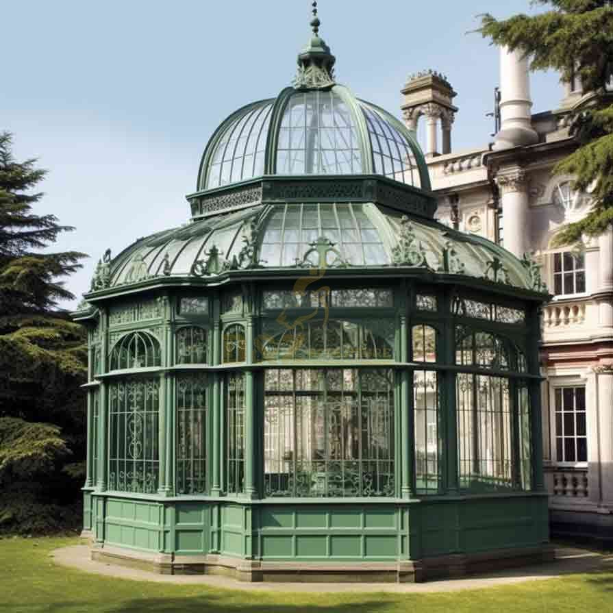 green metal roof gazebo