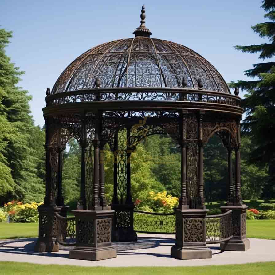 cast iron metal garden gazebo