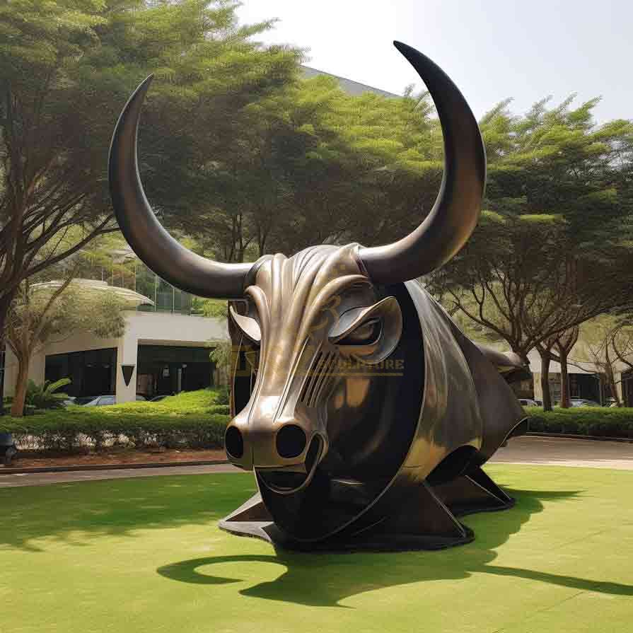 Park Large Bronze Bull Statue