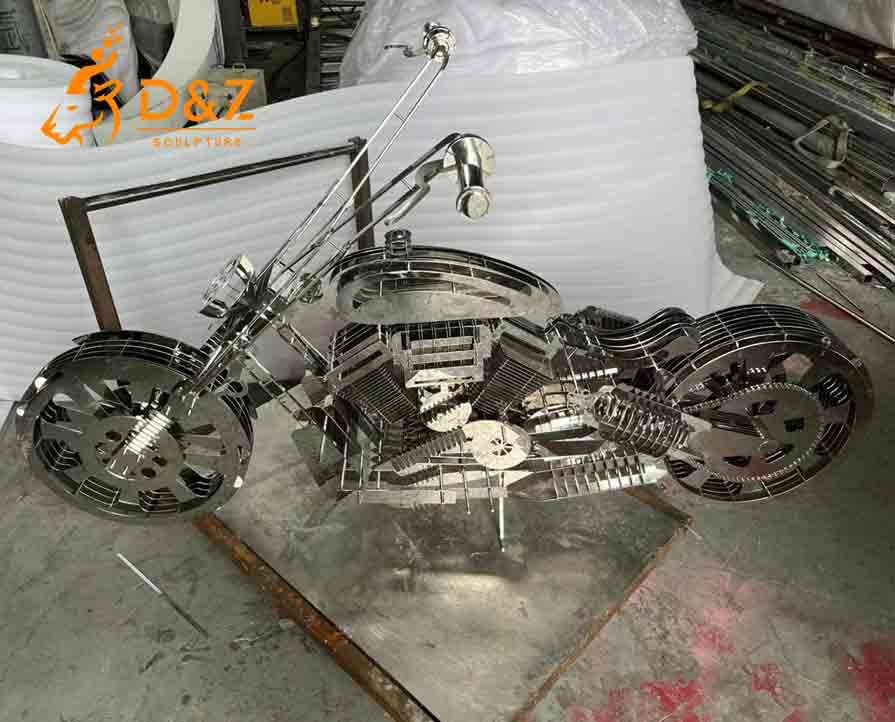 Multi-layer metal motorcycle sculpture for sale DZ-680