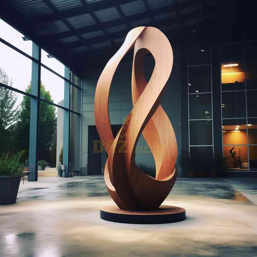 Large tree pattern modern abstract sculpture at the hotel entrance